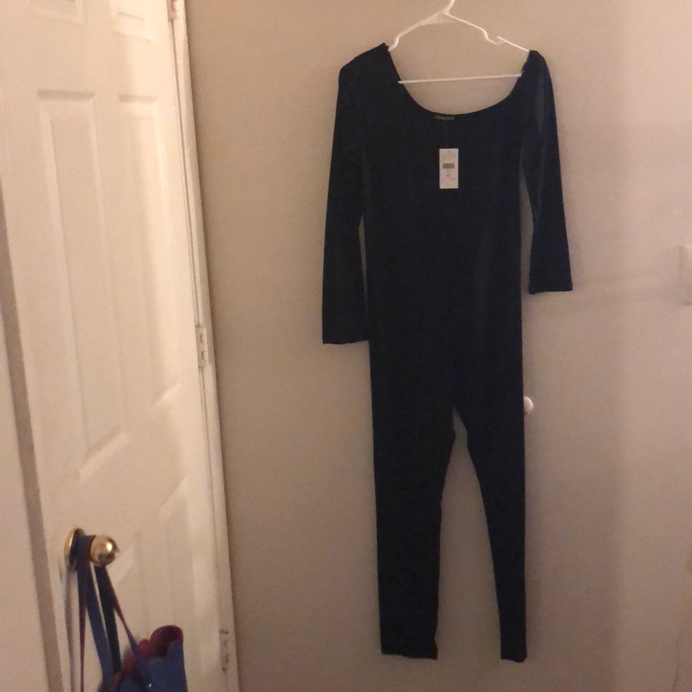 Black off the shoulder jumpsuit